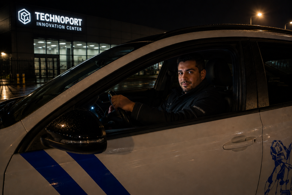Mobiel surveillant tijdens nachtdienst
