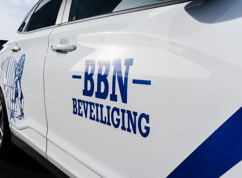 BBN Beveiliging surveillancevoertuig als zichtbaar preventiemiddel tegen criminaliteit en inbraak.